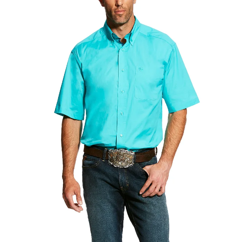 Men's western boots with a leather - wrapped heel and a smooth finishAriat "Solid Stretch" Men's Western Shirt - #10025840