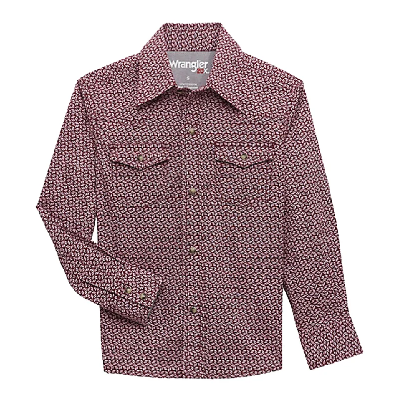 Men's western boots with a silver - toned hardware and accentsWrangler Boy's 20X Advanced Comfort Button Down