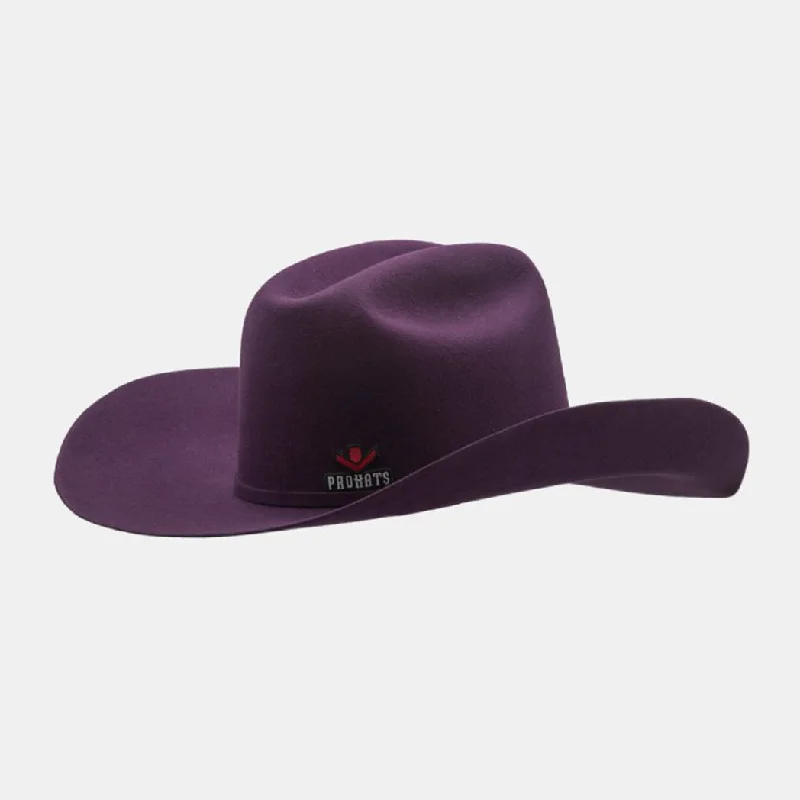 Men's western boots with a leather sole and a heel guardPro Hats Cheyenne Grape Pre-Crease Felt Hat