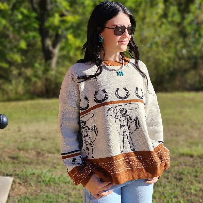 Men's western boots with a leather lining and a padded insoleCowboy Sweater Ivory