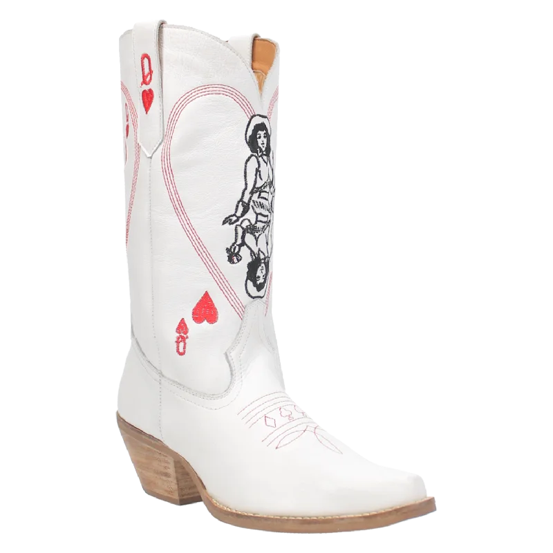 Men's western boots with a rubber sole for traction on various surfacesDi174 Queen of Hearts - more colors