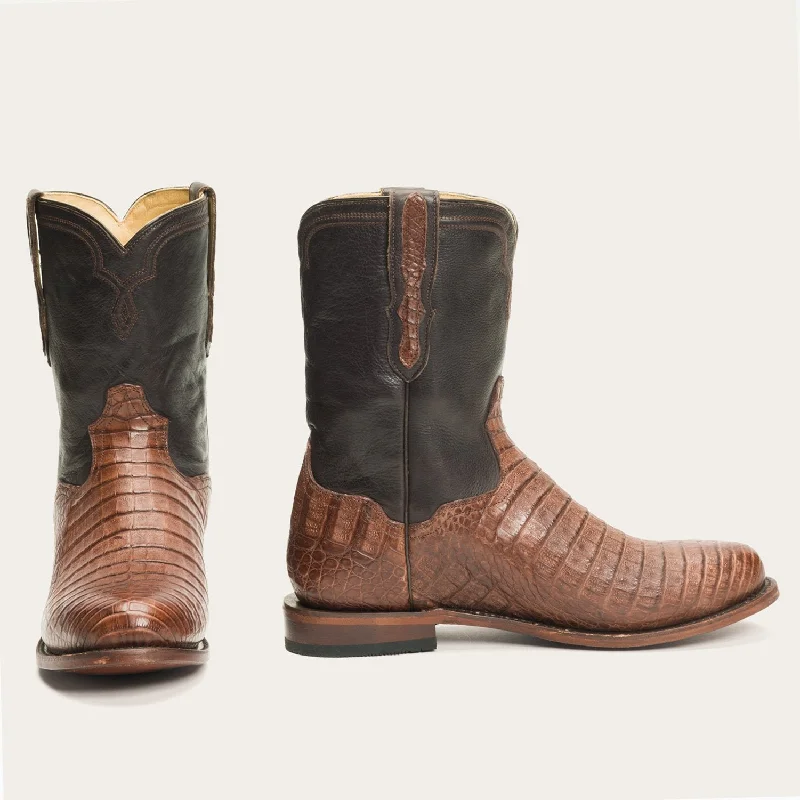 Men's western boots with a leather sole and a heel guardPuncher Exotic Boots
