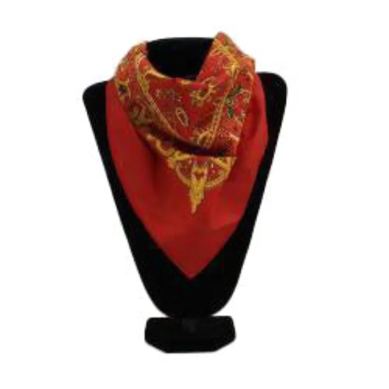 Men's western boots with a decorative concho belt and buckleM & F Western Red & Black Bandana