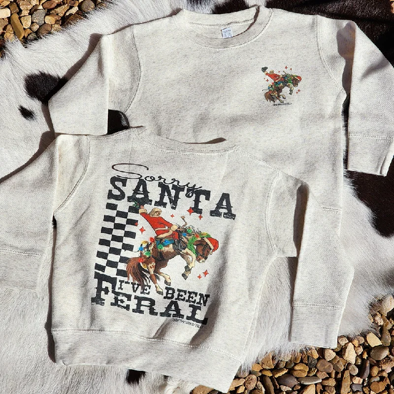 Men's western boots with a silver - toned hardware and accentsSorry Santa Sweatshirt
