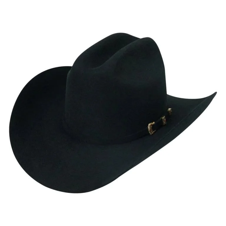 Men's western boots with a high - heeled design and a pointed toeTombstone 20X Cowboy Felt Hat El Patron Shape Black TOM-4008