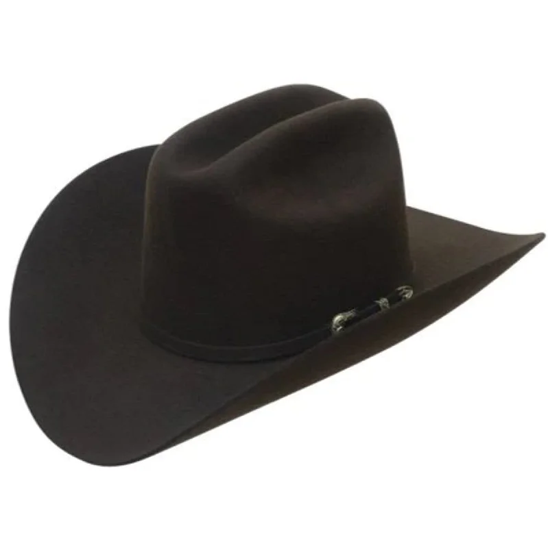 Men's western boots with a suede shaft and a leather soleTombstone 20X Cowboy Felt Hat El Patron Shape Brown Chocolate TOM-4010