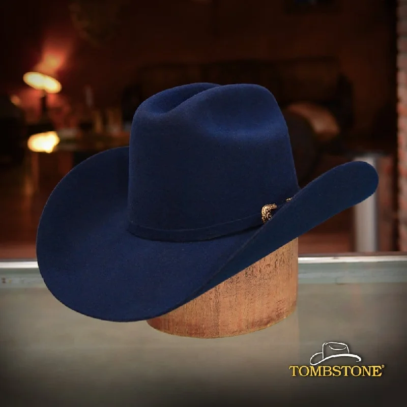 Men's western boots with a leather lining and a padded insoleTombstone 20X Cowboy Felt Hat Los Dos Carnales Shape Navy Blue TOM-2401N