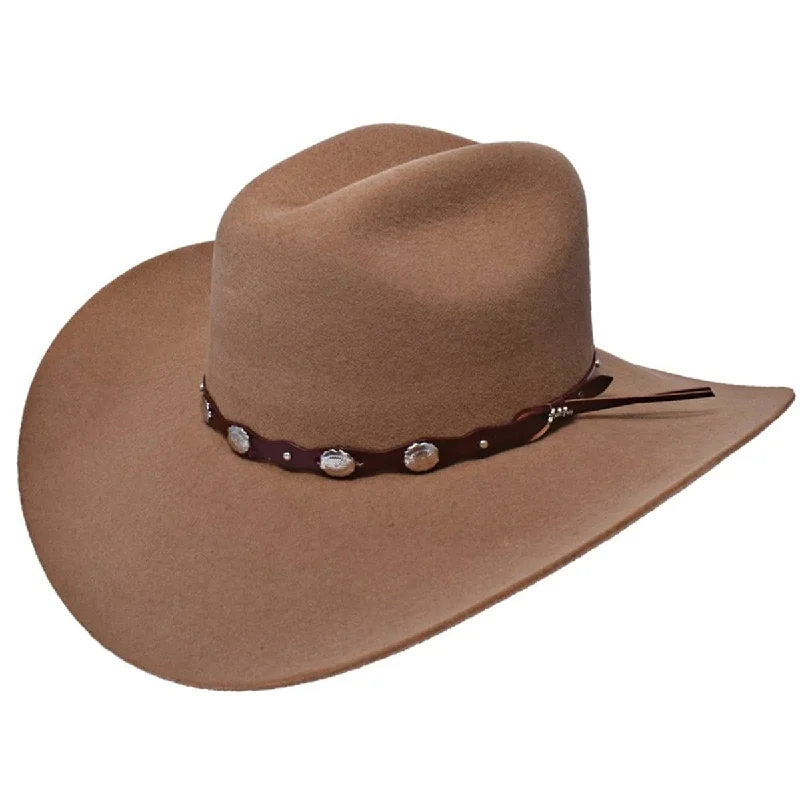 Men's western boots with a suede shaft and a leather soleTombstone 20X Cowboy Felt Hat Low Crown Brown Otter TOM-4205