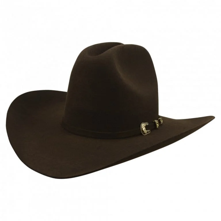 Men's western boots with a leather sole and a heel guardTombstone 20X Cowboy Felt Hat Sonora Shape Brown Chocolate TOM-4103