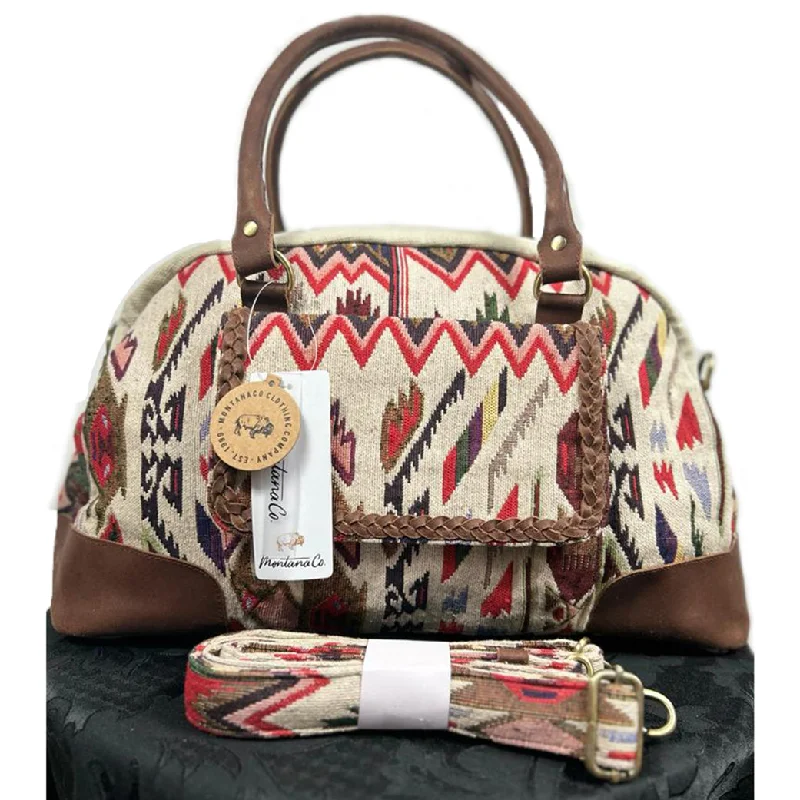 Men's western boots with a high - quality leather upper and a suede liningMontana Co Aztec Handbag