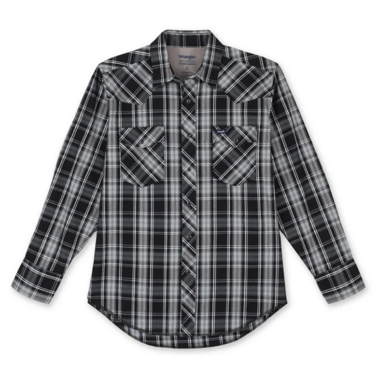 Men's genuine leather western boots with a snake - skin inlayWrangler Men's Western Workshirt - Black Plaid