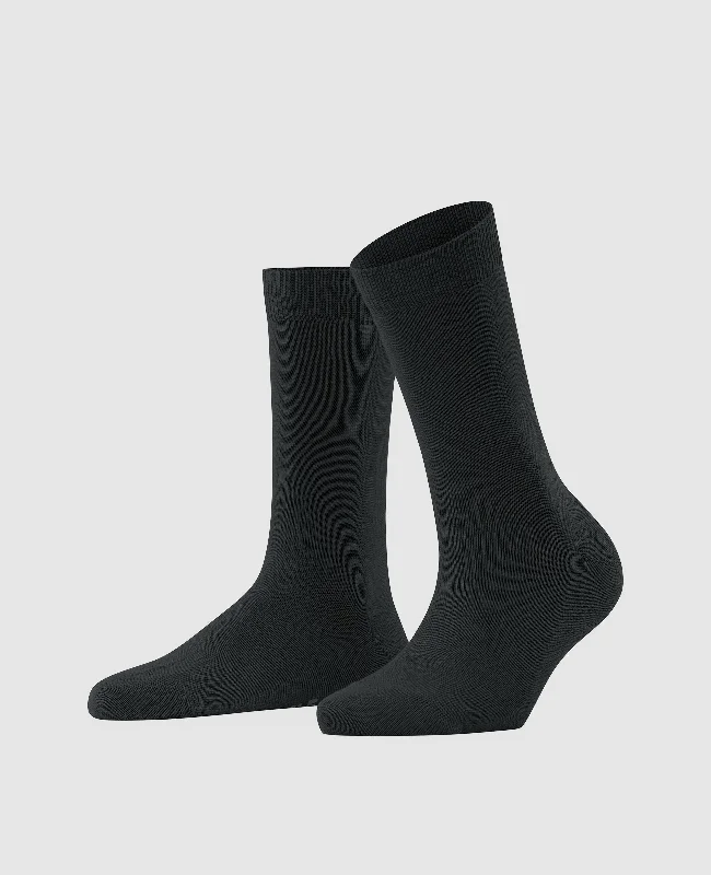 Men's boat shoes with a moc - toe designFalke Family Women Socks - Black