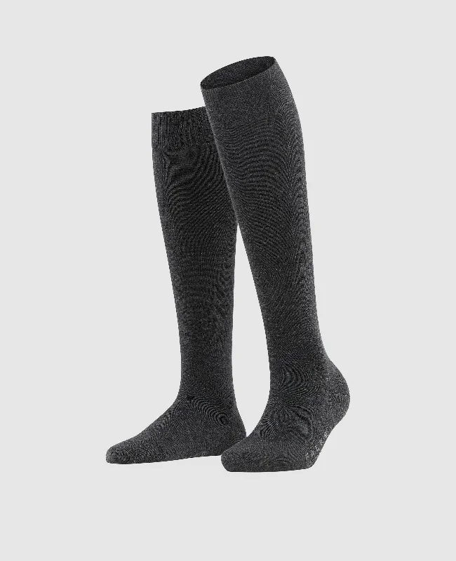 Men's boat shoes with a leather lacing systemFalke Softmerino Women Knee-high Tights - Anthracite Melange