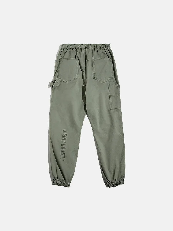 Men's formal shoes with a pointed toe for a stylish lookAnkle-tie Stencil Print Casual Pants