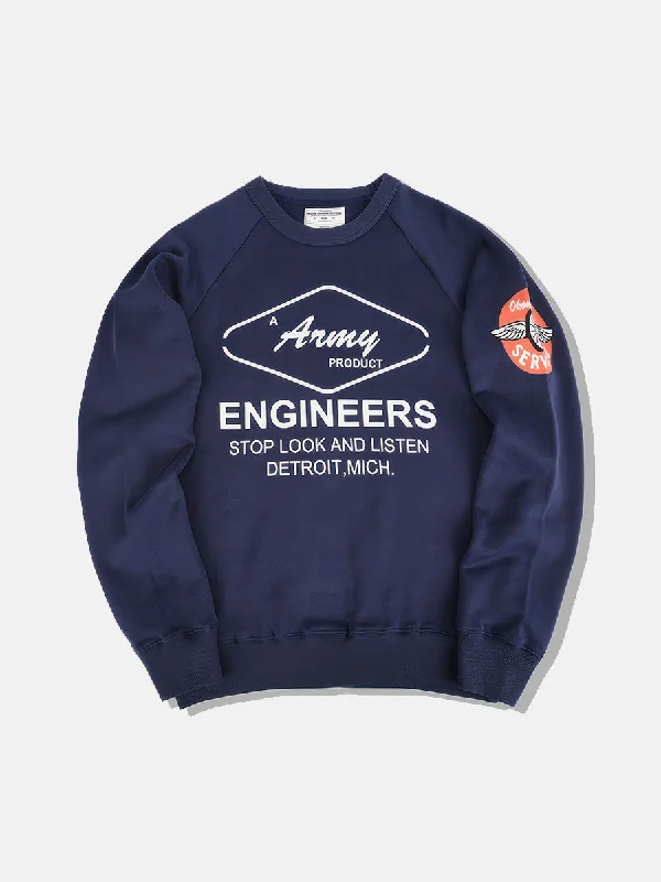 Men's leather formal Oxford shoes with a cap toeARMY Engineers Training Sweatshirt