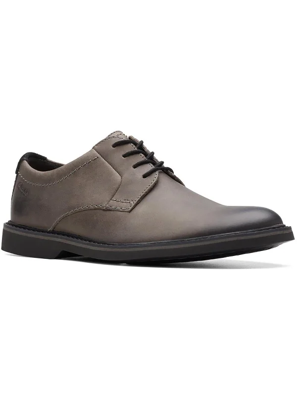 Men's formal shoes with a low - heeled designAtticus Mens Leather Lace-Up Oxfords