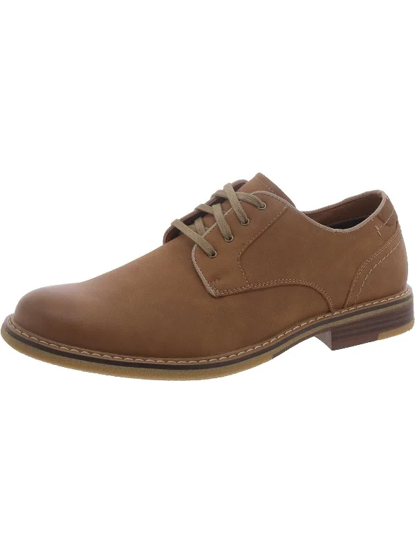 Men's formal shoes in a black or brown leatherBronson Mens Faux Leather Lace-Up Derby Shoes
