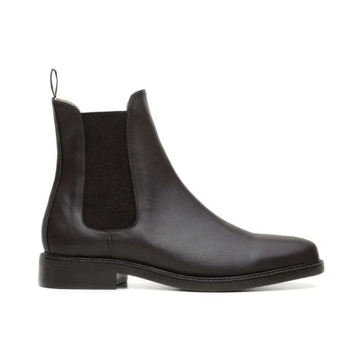 Brogue - style men's formal shoes for a sophisticated look'Dylan' Unisex Chelsea Vegan Boots by Ahimsa - Espresso