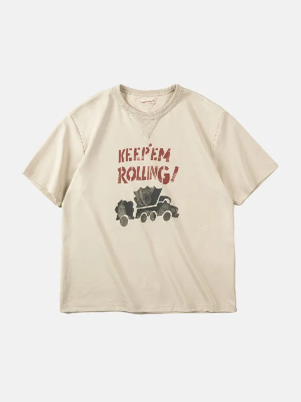 Patent leather men's formal shoes for a dressy occasion"Keep'em Rolling" T-shirt