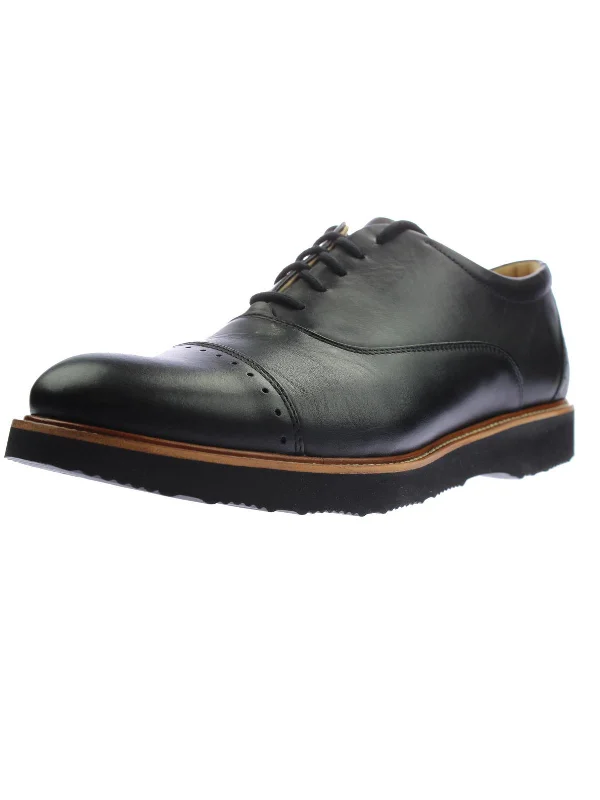 Men's formal shoes with a wingtip designMarket Cap Mens Leather Brogue Cap Toe Oxfords