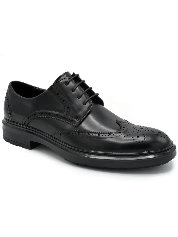 Men's formal shoes with a buckle closureMens Faux Leather Lace-Up Oxfords