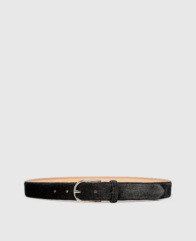 Men's boat shoes with a leather lacing systemOlivia - Black