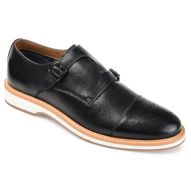 Men's formal shoes with a lace - up closureThomas & Vine Ransom Cap Toe Monk Strap Dress Shoe