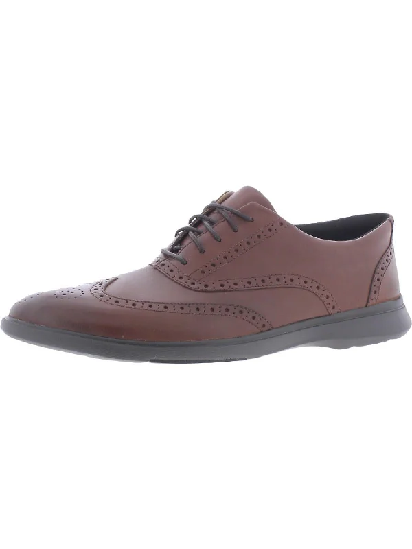 Men's formal shoes with a narrow toe boxUn Lipari Ave Mens Leather Lace Up Oxfords