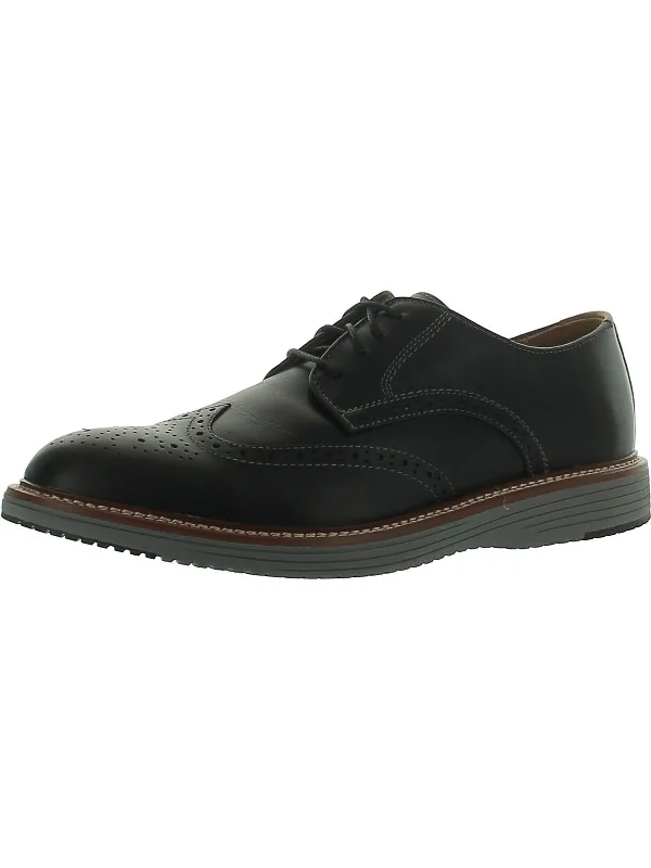 Men's formal shoes with a wingtip designUpton Mens Leather Brogue Derby Shoes