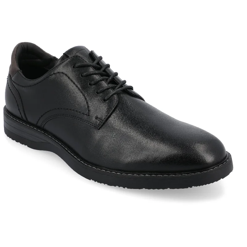 Men's leather formal Oxford shoes with a cap toeVance Co. Rutger Plain Toe Hybrid Dress Shoe