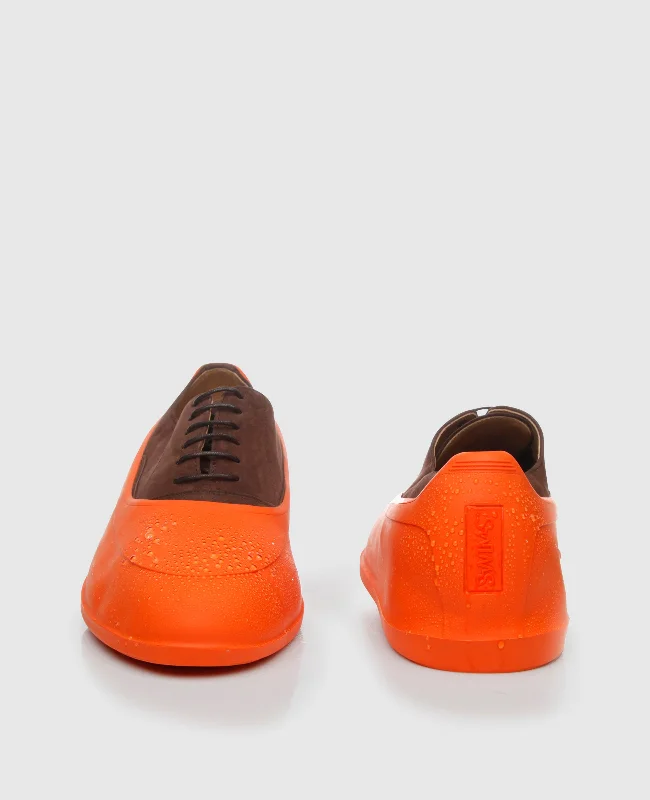 Men's boat shoes with a contrast stitchingGaloshes - Orange