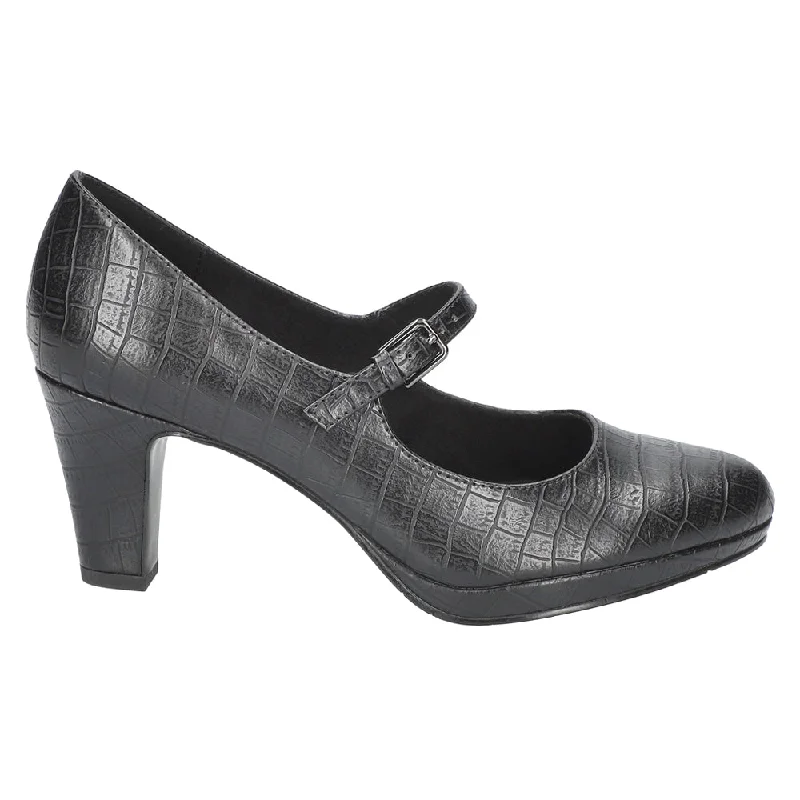 Men's formal shoes with a leather lining for breathabilityZest Croc Round Toe Mary Jane Pumps