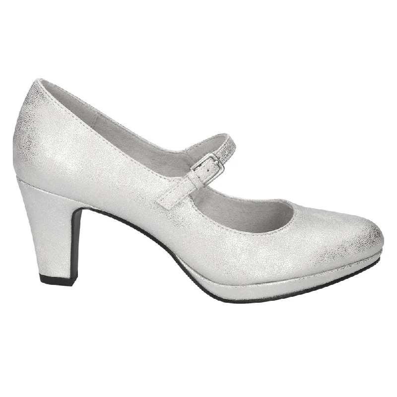 Men's formal shoes with a smooth leather finishZest Metallic Platform Mary Jane Round Toe Pumps